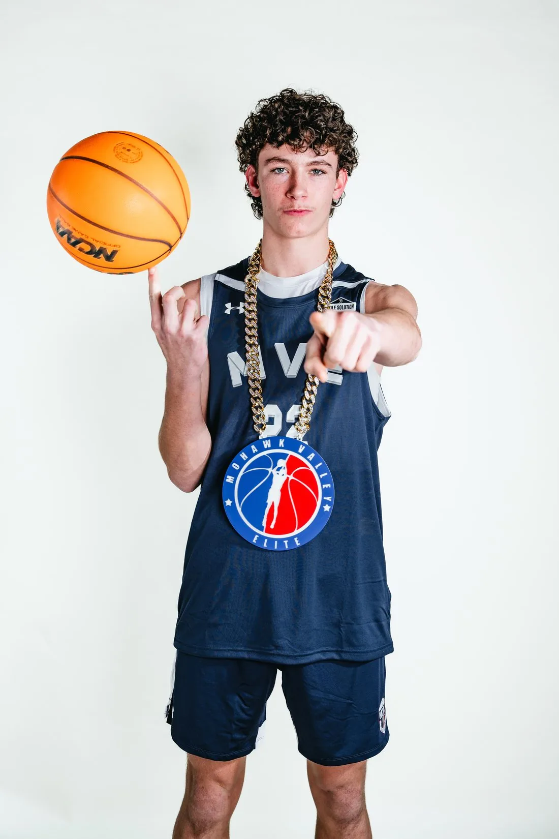 MVE player spinning a basketball