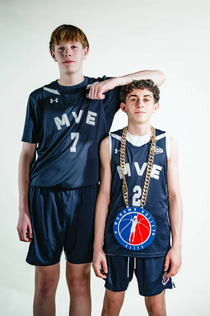 Two MVE teammates posing together at 2026 Media Day
