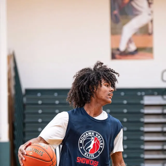 MVE Showcase player working out at Herkimer College