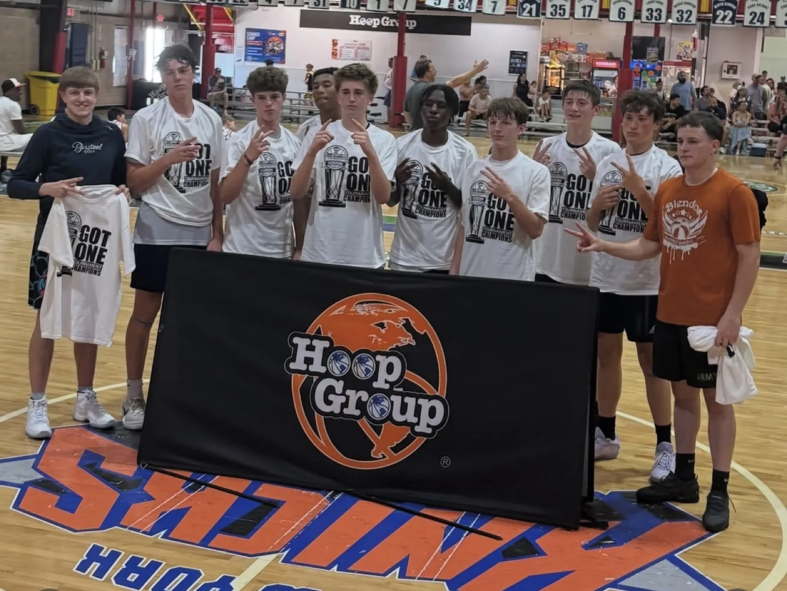 Full-court action at MVE tryouts